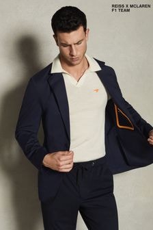 Reiss x McLaren F1 Team Navy McLaren F1 Slim Fit Technical Single Breasted Blazer (Q88561) | $562