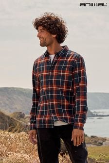 Animal Mens Blue Cove Organic Flannel Shirt (Q88592) | $72