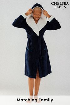 Chelsea Peers Blue Navy Fluffy Dressing Gown (Q88633) | LEI 269