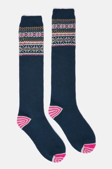 Joules Women's Wader Blue Welly Socks (size 4-8) (Q88660) | €14