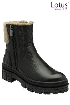 Lotus Black Ankle Boots (Q88784) | $143