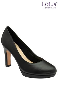 Lotus Black Platform Court Shoes (Q88814) | €79