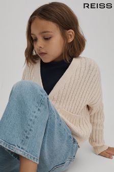 Reiss Ivory Anabelle Teen Relaxed Knitted Cardigan (Q89054) | OMR32