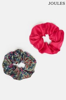 Joules Annika Navy Pack of Two Silk Scrunchies (Q89123) | $32