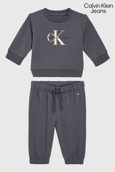 Calvin Klein Jeans Baby Grey Monogram Set