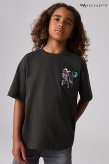 Black/Sabrerattler - Smallsaints Boys Graphic Oversized Crew T-shirt (Q89256) | €34 - €40