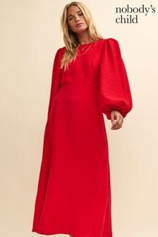 Nobodys Child Red	Monika Satin Maxi Slip Dress (Q89279) | €30
