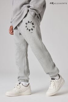 smALLSAINTS Grey Tierra Straight Cuffed Logo Joggers (Q89305) | $49 - $57