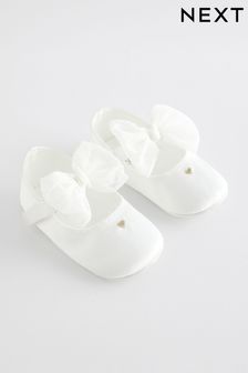 White Baby Bow Ballet Shoes (0-18mths) (Q89527) | 49 QAR