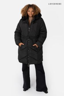 Черный - Дутая куртка с шевронным узором (Q89568) | €59