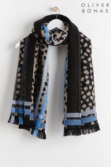 Черный шарф в Animal полоску Oliver Bonas (Q89772) | €54