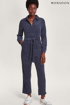 Monsoon Blue Marissa Cord Jumpsuit (Q89894) | €49