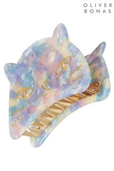 Пурпурная заколка-клатч для волос с принтом кошки Oliver Bonas (Q89982) | €21