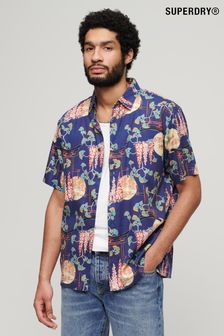 Azul con glicinias - Superdry Short Sleeve Hawaiian Printed Shirt (Q90031) | 65 €