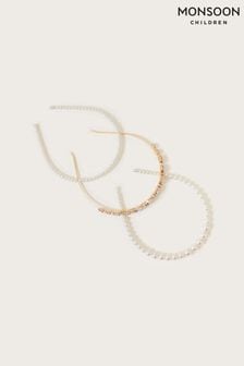 Monsoon Pink Pearl and Jewel Headbands 3 Set (Q90240) | €13