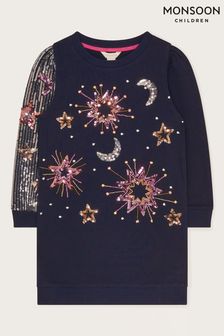 Monsoon Blue Sequin Star Embellished Tunic (Q90254) | €37 - €43