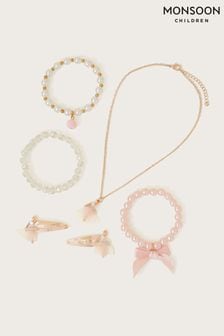 Monsoon Pink Rosa Ballerinas Jewellery Set (Q90258) | 5,430 Ft