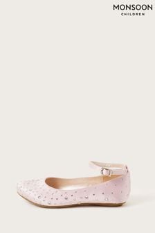 Monsoon Pink Diamanté Gem Ballerinas (Q90279) | $41 - $48