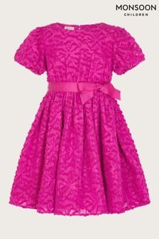 Monsoon Pink Textured Bow Waist Dress (Q90290) | 2,174 UAH - 2,460 UAH
