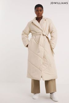 JD Williams Cream Padded Robe Coat (Q90397) | LEI 388