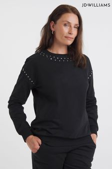 JD Williams Stud Detail Black Sweater (Q90525) | €40