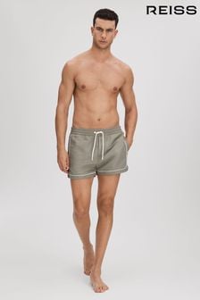 Reiss Pistachio Azure Piped Drawstring Swim Shorts (Q90777) | $120