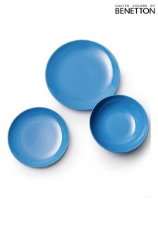 Benetton Blue Dinnerware Set 18 Piece Dinner Set (Q90899) | ₪ 303