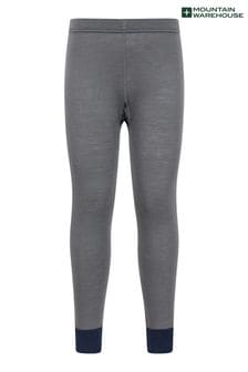 Gri - Pantaloni de sport termice pentru copii din lână merinos Mountain Warehouse (Q90932) | 131 LEI