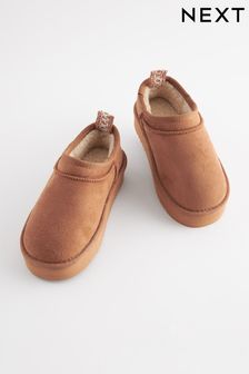 Tan Brown Flatform Shoot Slippers (Q90936) | $29 - $34