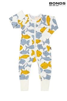 Bonds Blue Sealife Fish Print Zip Sleepsuit (Q90956) | €28