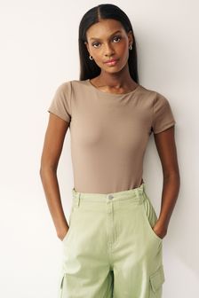 Neutral Short Sleeve T-Shirt Bodysuit (Q90968) | AED72