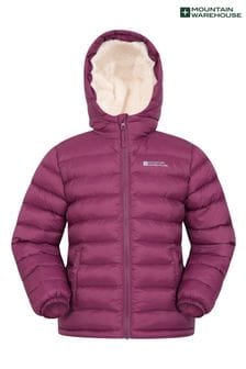 Mountain Warehouse Pink Seasons Kids Water Resistant Faux Fur Lined Padded Jacket (Q90976) | $77