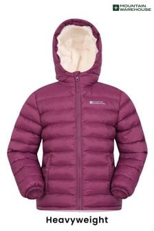 Mountain Warehouse Pink Kids Seasons Water Resistant Faux Fur Lined Padded Jacket (Q90976) | $77