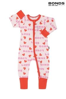 Bonds Red Valentines Day Love Heart Print Zip Sleepsuit (Q90989) | €35