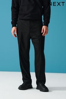 أسود - Edit Relaxed Fit Textured Suit: Trousers (Q90998) | 350 د.إ