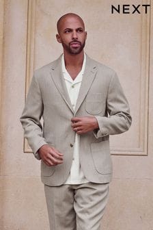 Neutral Slim Fit Waffle Texture Suit Jacket (Q91000) | AED350
