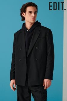 Black EDIT Relaxed Fit Textured Suit (Q91026) | HK$388