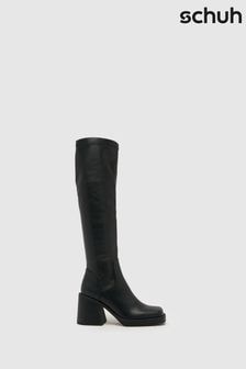 Schuh Danielle Platform Knee Black Boots (Q91138) | 104 €
