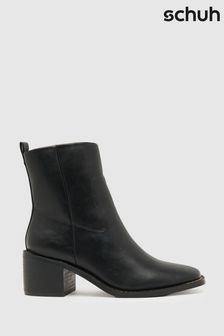 Schuh Bowie Block Heel Rand Black Boots (Q91174) | €69