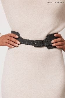 Mint Velvet Grey Suede Stitch Detail Belt (Q91601) | €34