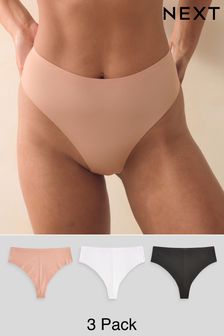 Чорний/білий/нюдовий - No Vpl Knickers 3 Pack (Q91621) | 606 ₴