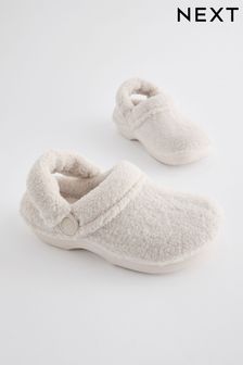 לבן ניטרלי - Borg Clog Slippers (Q91830) | ‏59 ‏₪ - ‏71 ‏₪