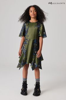 smALLSAINTS Khaki Green Rina Diana Butterfly Girls Dress (Q91904) | TRY 1.925 - TRY 2.100