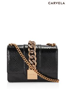 Carvela  Black Mikhaela Chain Frnt X Body Bag (Q92340) | €152