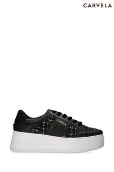 Carvela Black Jive Lace Up Trainers (Q92373) | €126