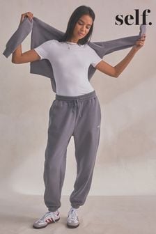 Gris - Soi-même. Pantalon de jogging en coton Blend à poignets (Q92498) | 32€