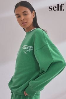 self. Green Sweatshirt (Q92518) | SGD 43