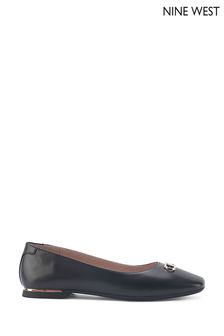 Nine West Womens 'Benette' Flat Square Toe Ballet Black Pumps (Q92749) | €27