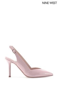 Nine West Womens 'Joniu' Patent Slingback Heeled Pink Sandals (Q92757) | AED333