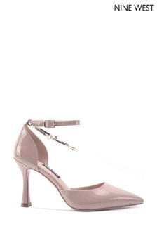 Nine West Womens 'Tibby' Ankle Strap Spool Heel Pink Pumps (Q92772) | ₪ 402